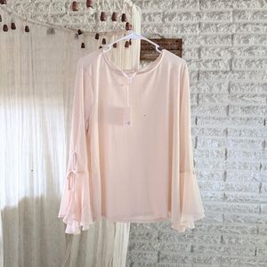 Brand New LC Lauren Conrad Boho Balloon Sleeve Top